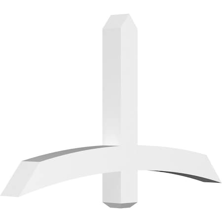 Ekena Millwork Bellingham Architectural Grade PVC Gable Bracket, 48"W x 28"H x 4"D x 4"F, 14/12 Pitch GBP048X28X0404BEL00
